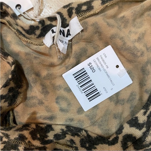 LNA torn effect animal leopard print sweater NEW - Picture 4 of 6